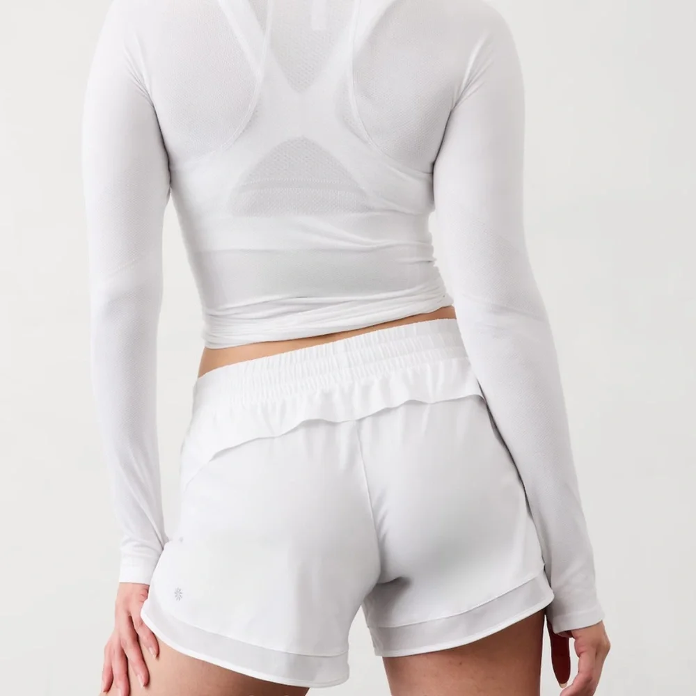 Athleta MESH RACER RUN MID RISE 4 SHORT - Picture 2 of 8